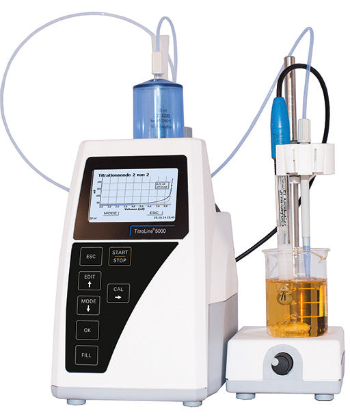 SI Analytics Titrator TitroLine® 5000 za tipične aplikacije pri analizi hrane
